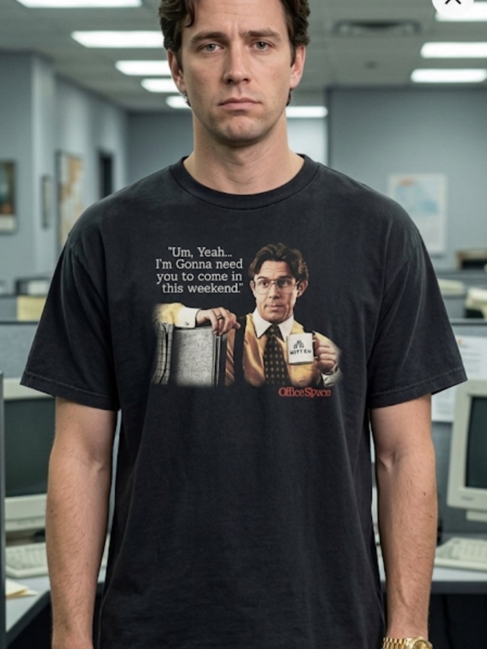 Office space movie promo shirt, size large